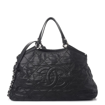 Chanel Iridescent Calfskin Quilted Small Sea Hit Tote Black 1 of 8