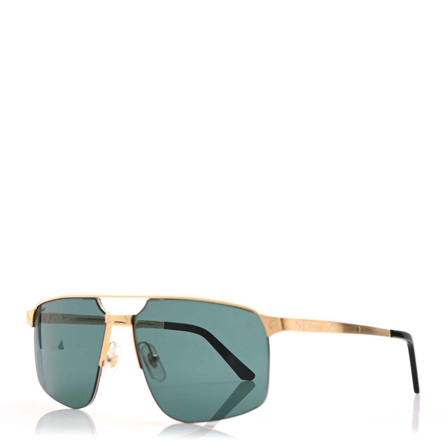Metal Santos de Cartier Pilot Sunglasses CT0385S Gold