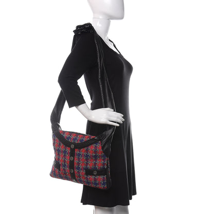 Chanel Lambskin Tweed Small Girl Bag Red Blue Black 2 of 10