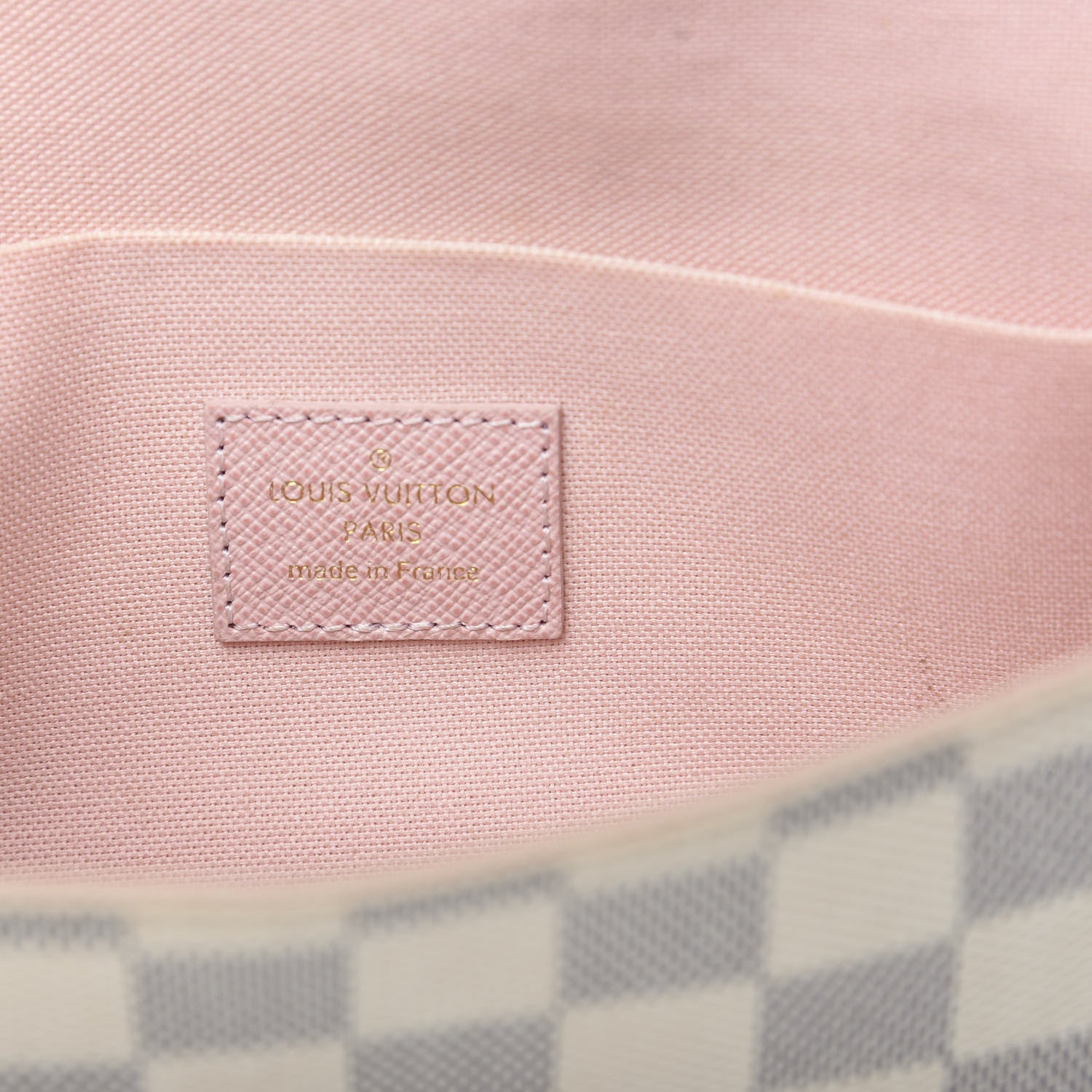 Louis Vuitton Damier Azur Pochette Felicie Chain Wallet Rose Ballerine 8 of 15