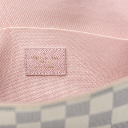 Louis Vuitton Damier Azur Pochette Felicie Chain Wallet Rose Ballerine 8 of 15