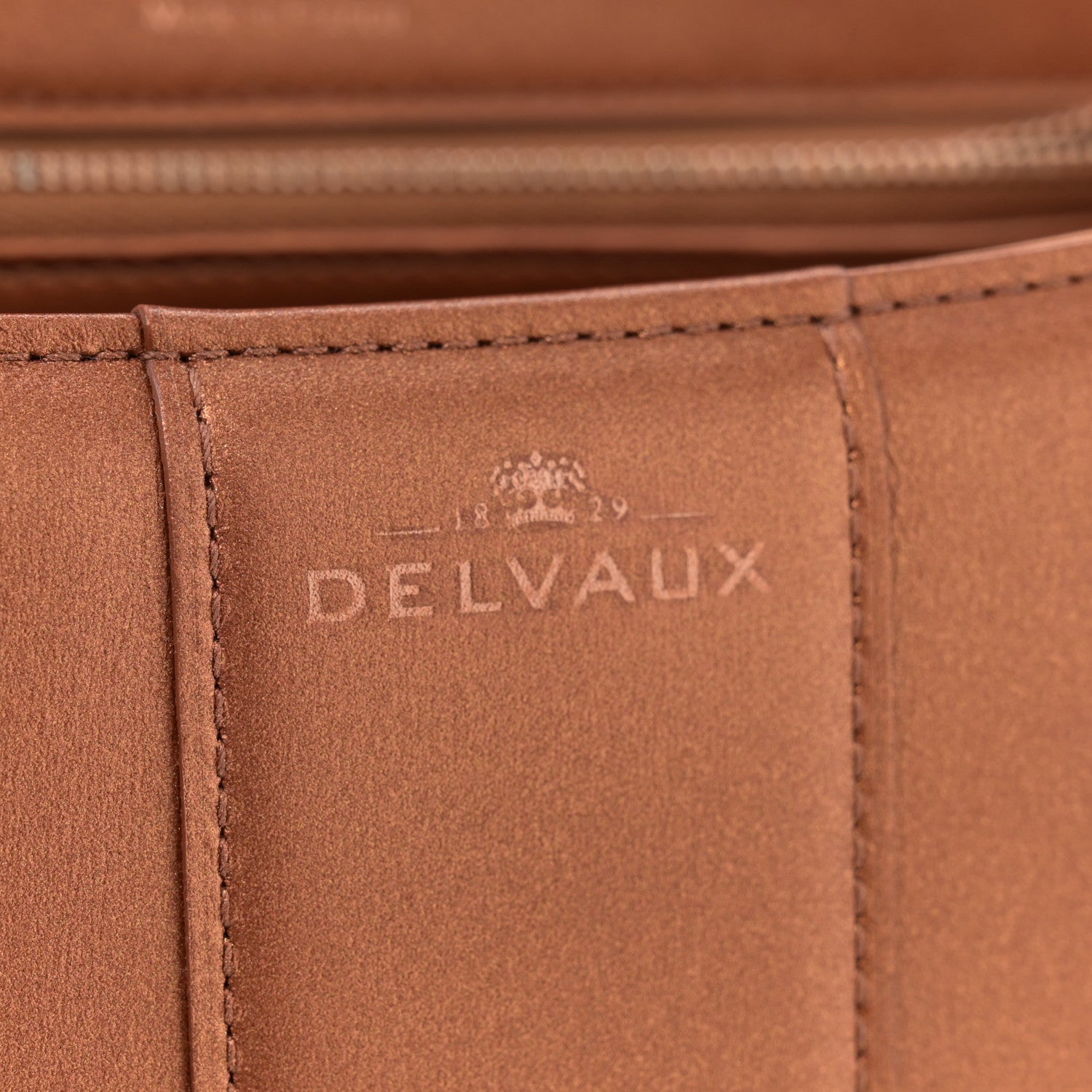Delvaux Metallic Calfskin MM Brillant Satchel Bronze 7 of 13