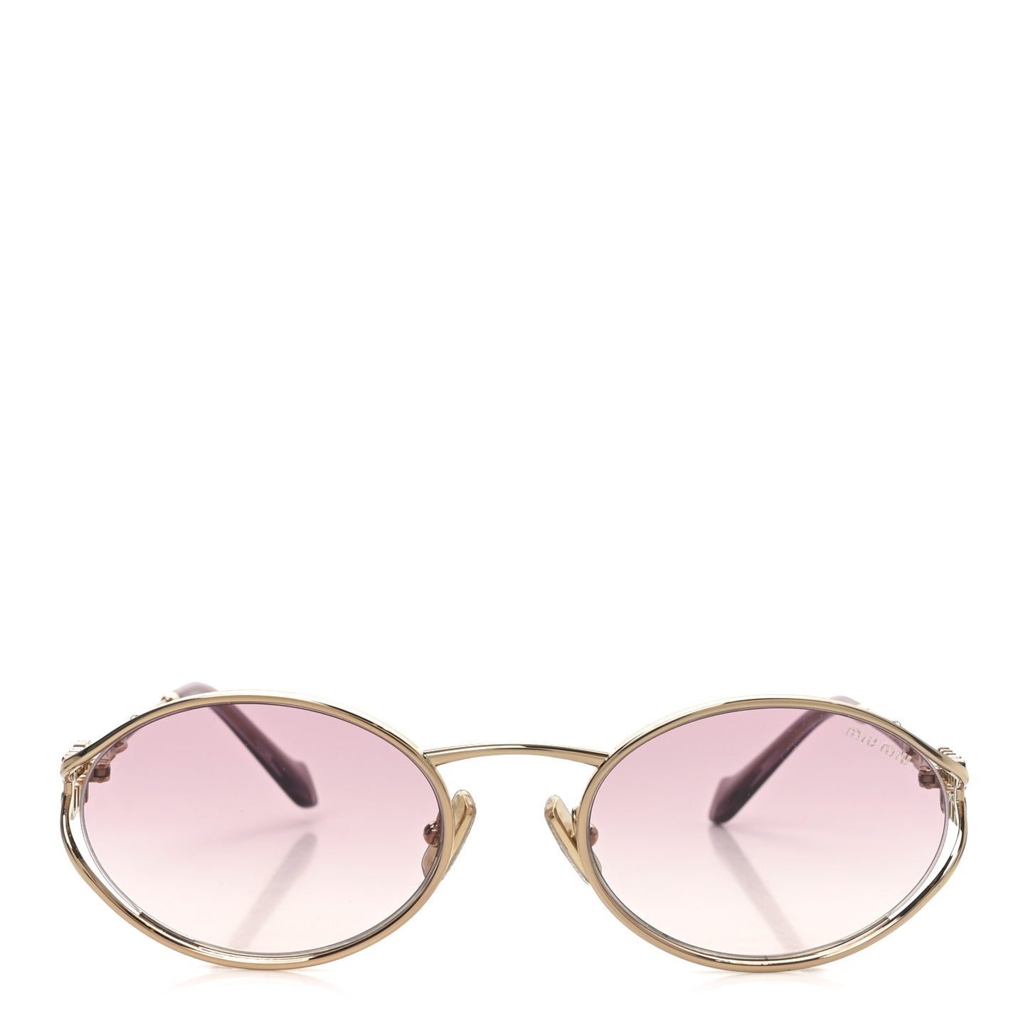Metal Oval Sunglasses SMU52Y Gold