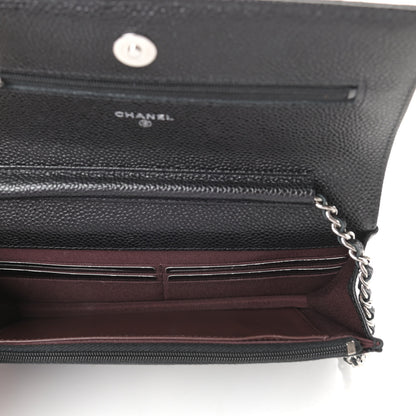 Chanel Caviar Quilted Wallet On Chain WOC Black 5 of 10