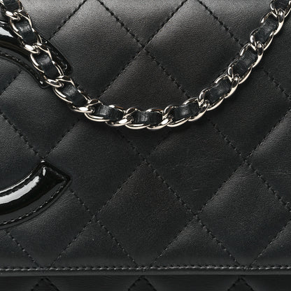 Chanel Calfskin Quilted Cambon Wallet on Chain WOC Black 9 of 12