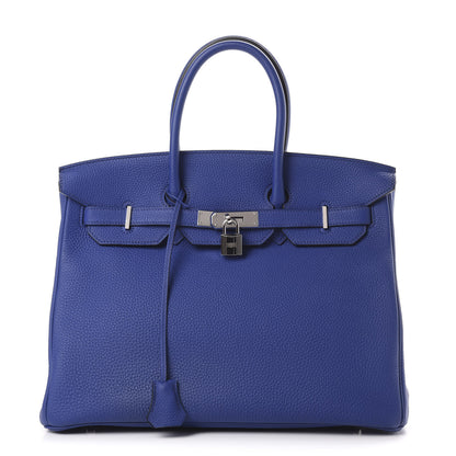 Hermes Togo Birkin 35 Bleu Electrique 1 of 12