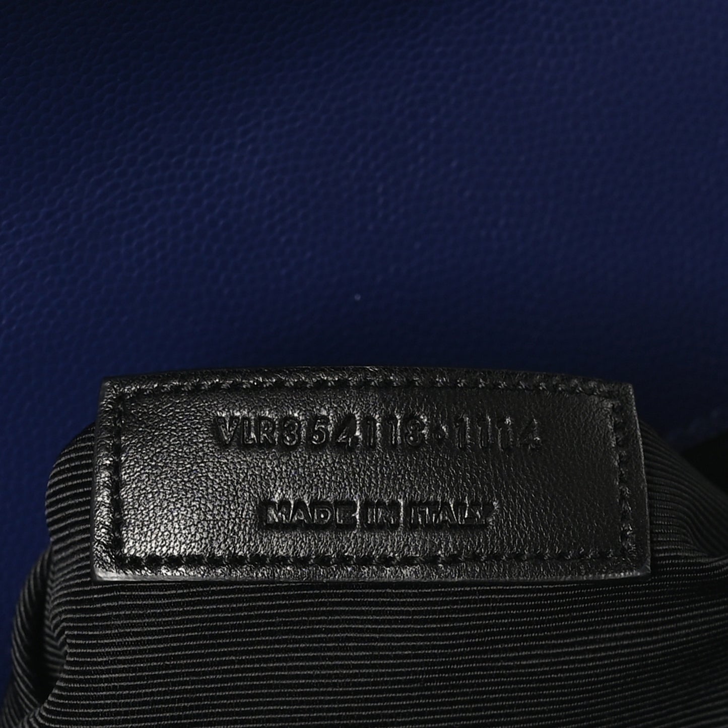 Grain De Poudre Matelasse Chevron Large Monogram Satchel Navy Blue
