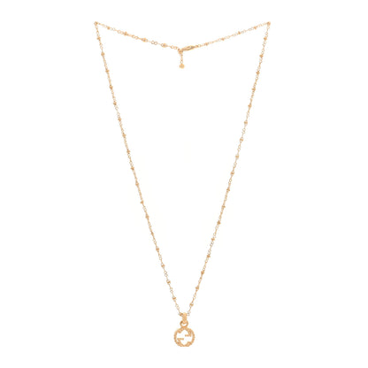 Gucci 18K Yellow Gold Running GG Pendant Necklace 3 of 5