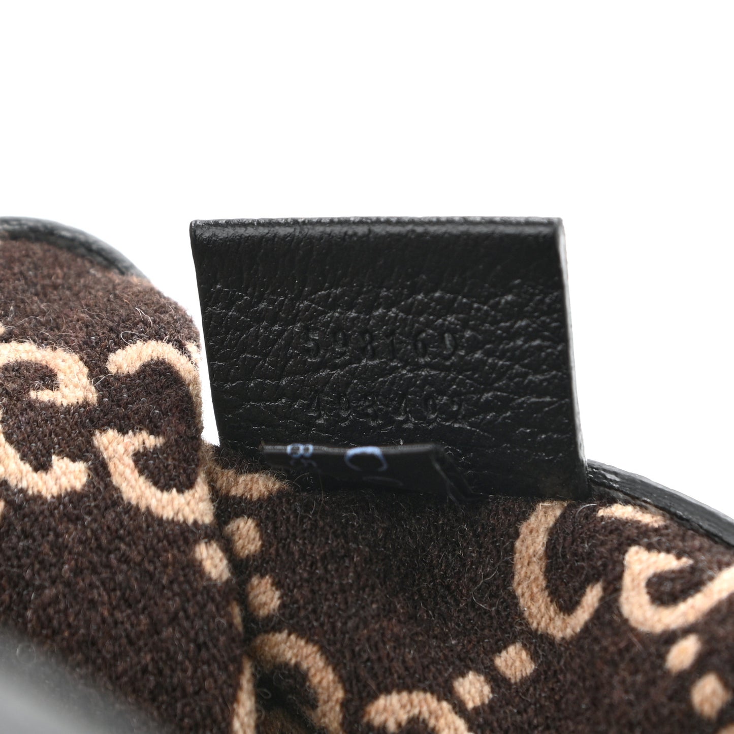 Covered Wool GG Monogram Large Tote Bag Beige Ebony