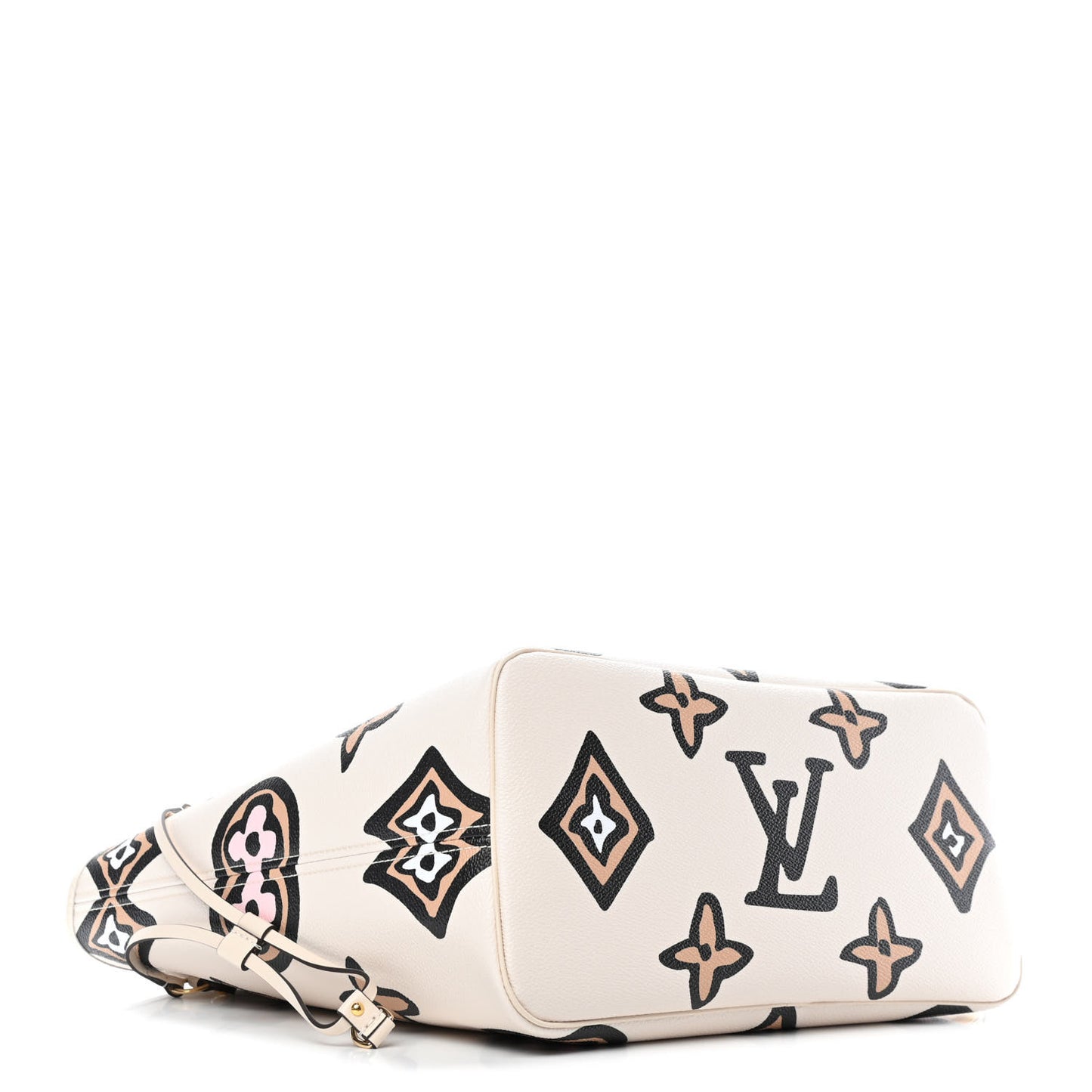 Monogram Giant Wild At Heart Neverfull MM Creme