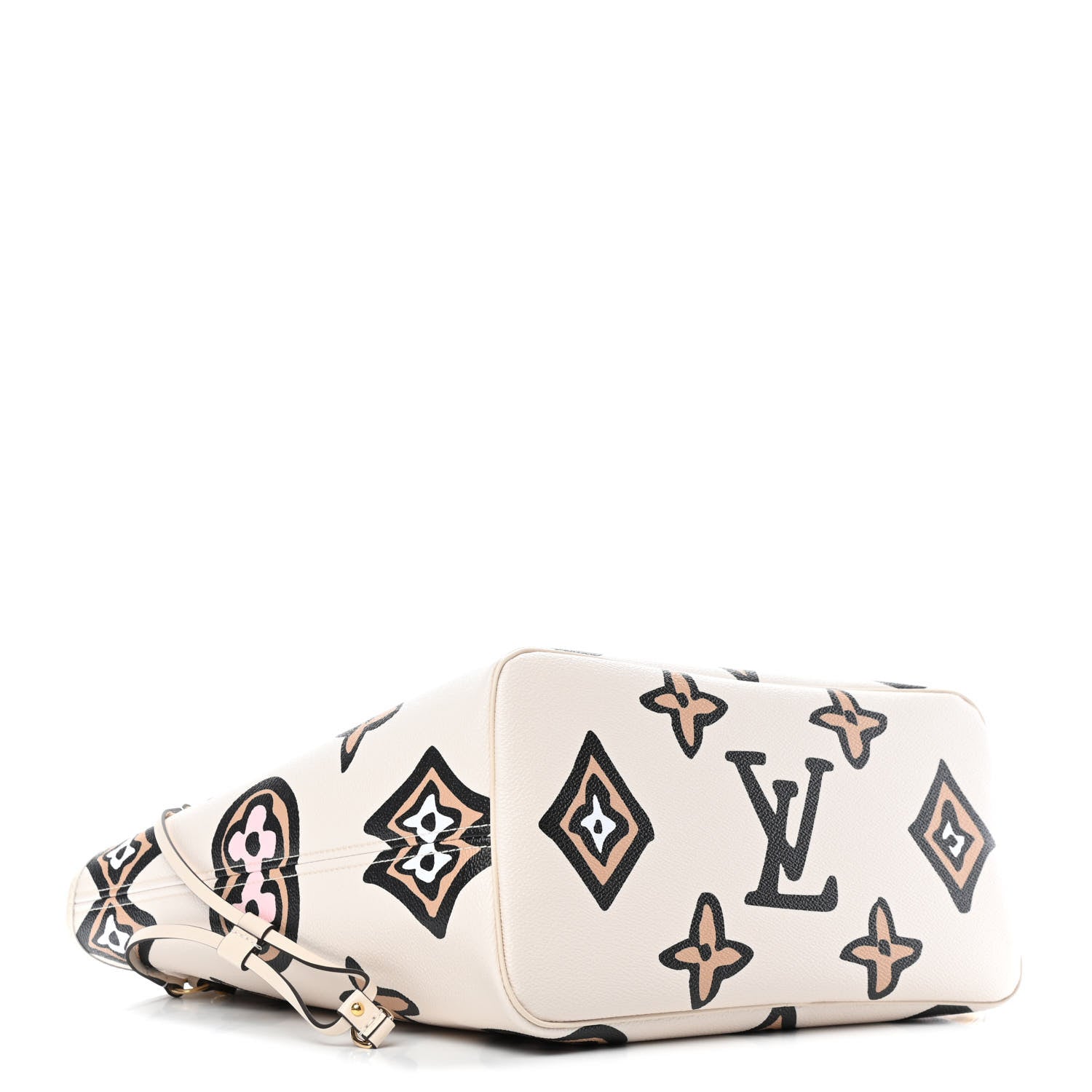 Louis Vuitton Monogram Giant Wild At Heart Neverfull MM Creme 3 of 4