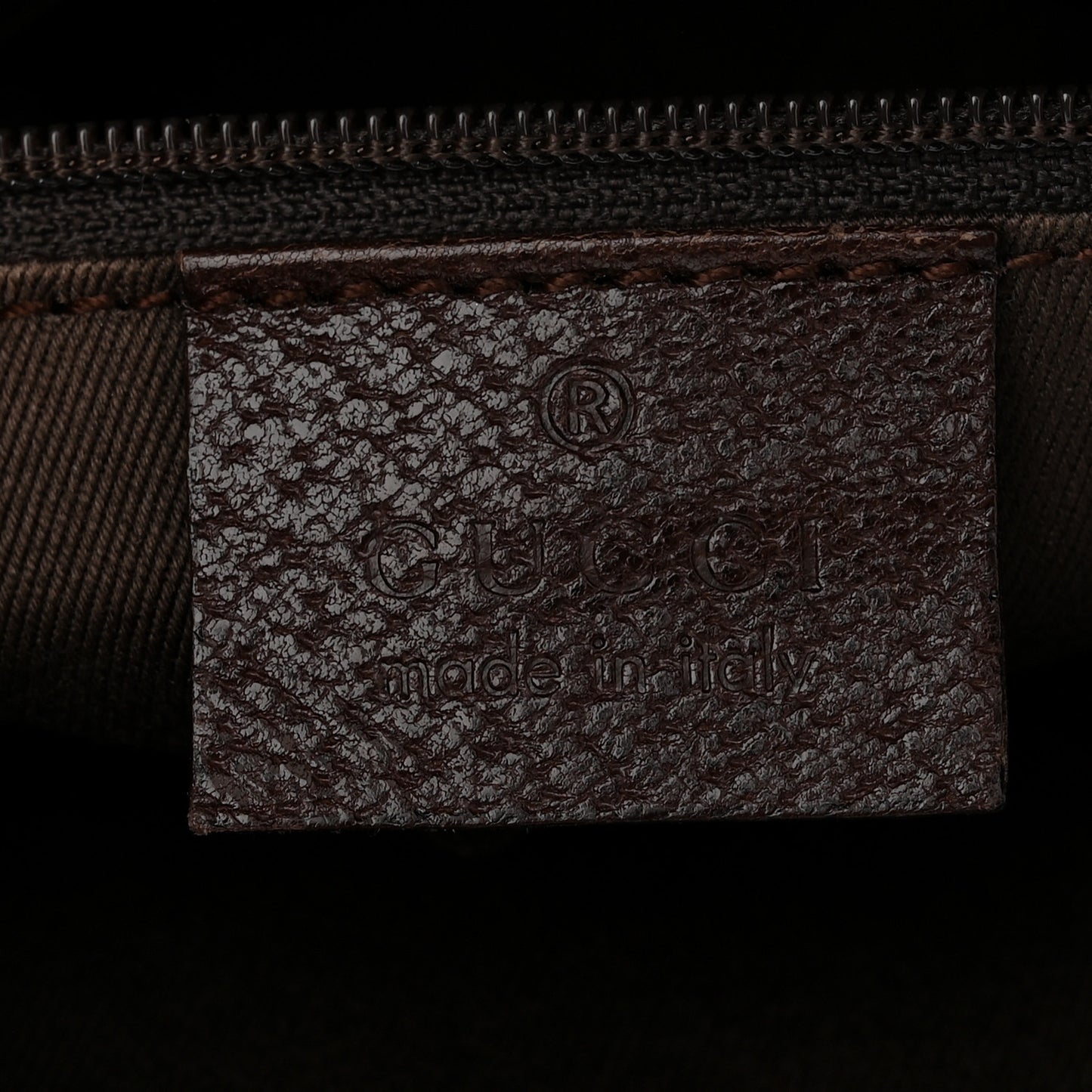 GG Supreme Monogram Medium Flat Messenger Bag Dark Brown