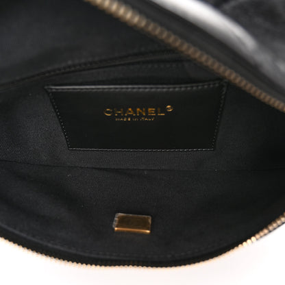 Chanel Lambskin Enamel Quilted Waist Bag Black 5 of 10