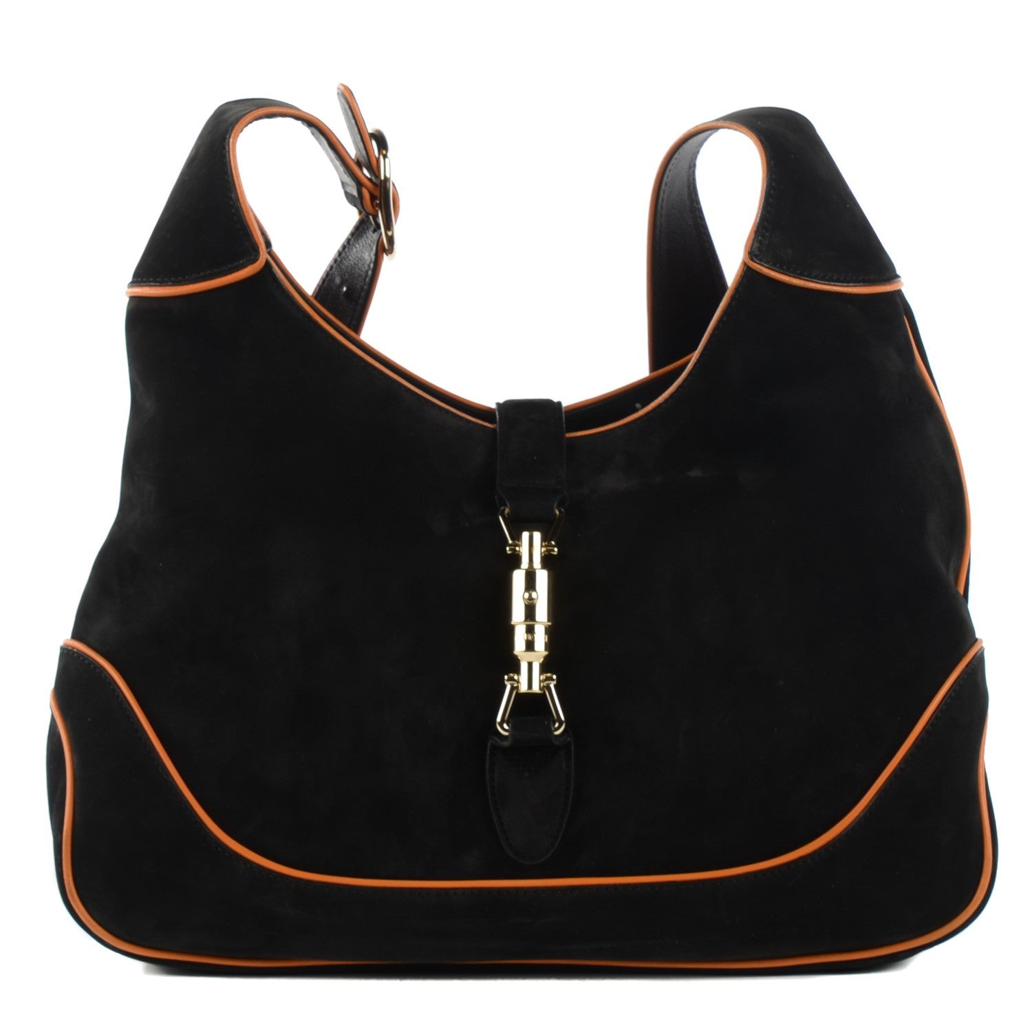 Gucci Nubuck Medium New Jackie Shoulder Bag Black 1 of 15