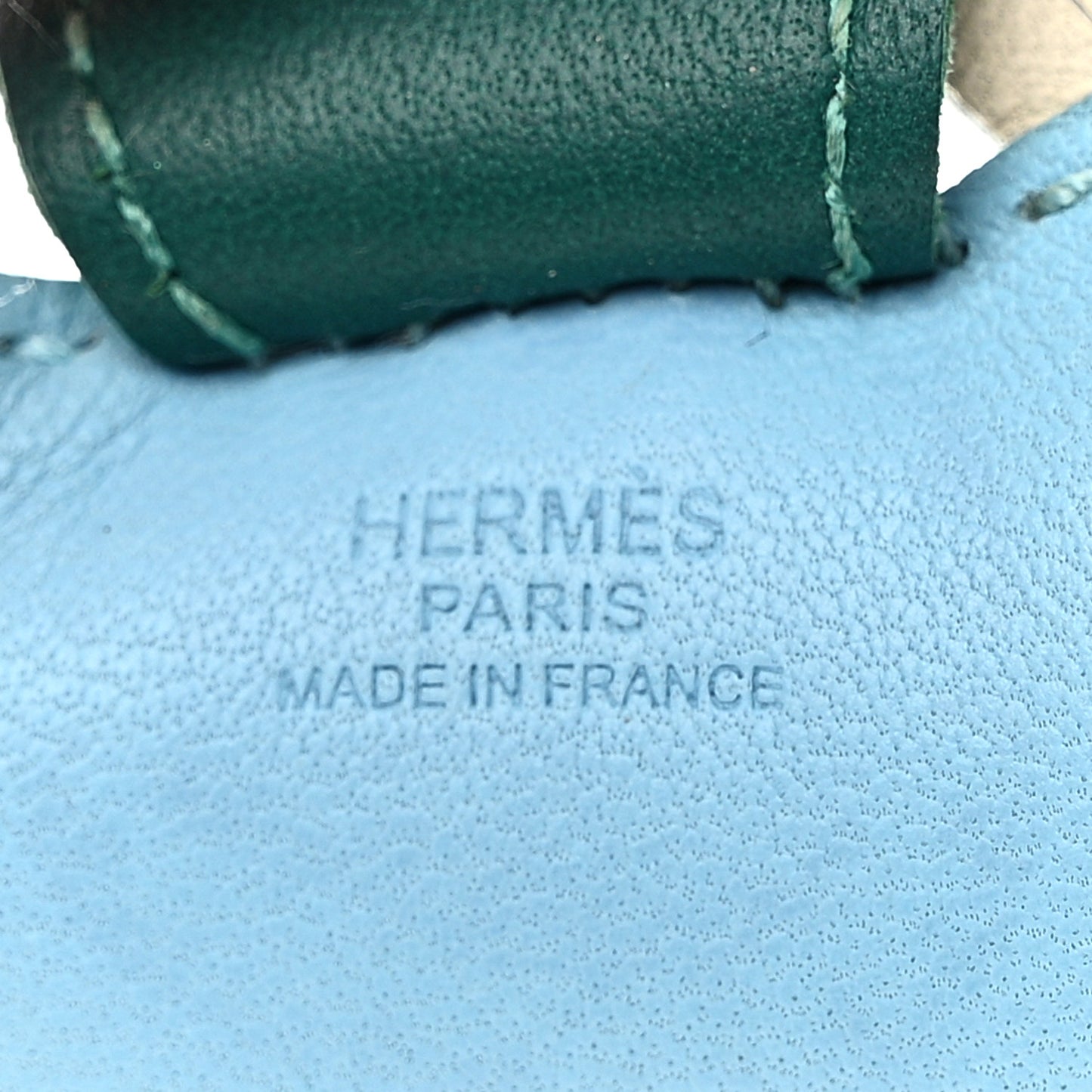 Milo Lambskin Grigri Rodeo Horse Bag Charm PM Celeste Malachite Craie