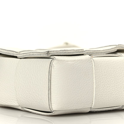 Bottega Veneta Grained Calfskin Maxi Intrecciato Cassette Crossbody Bag White 7 of 8