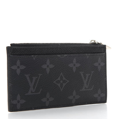 Louis Vuitton Monogram Eclipse Taiga Coin Card Holder 3 of 6
