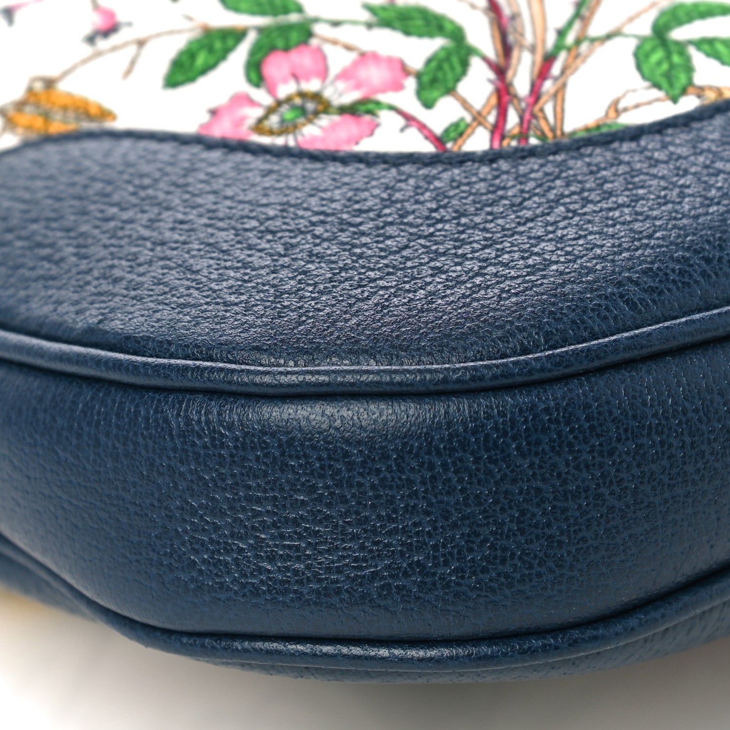 Gucci Canvas Flora Medium Jackie Hobo Blue Agata 10 of 11