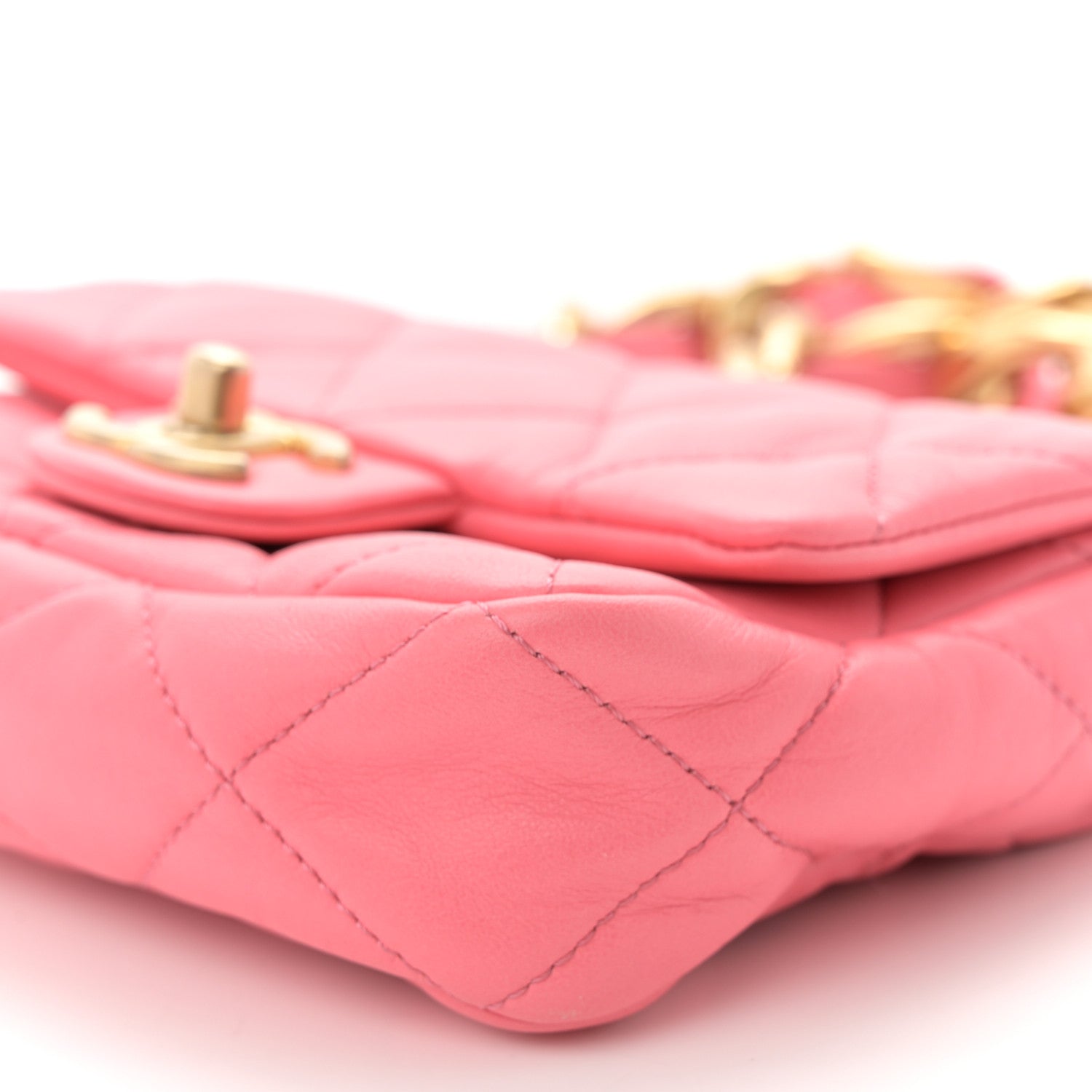 Chanel Lambskin Quilted Mini Funky Town Flap Pink 10 of 10