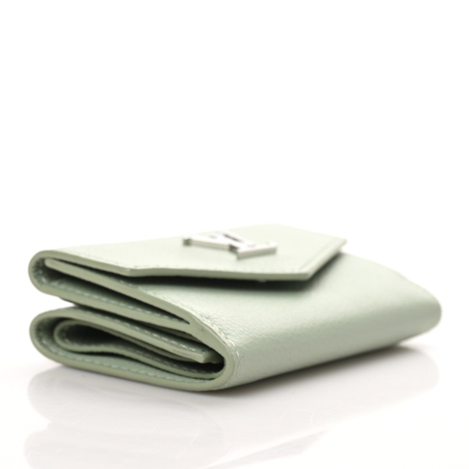 Louis Vuitton Calfskin Lockmini Wallet Jade 4 of 6