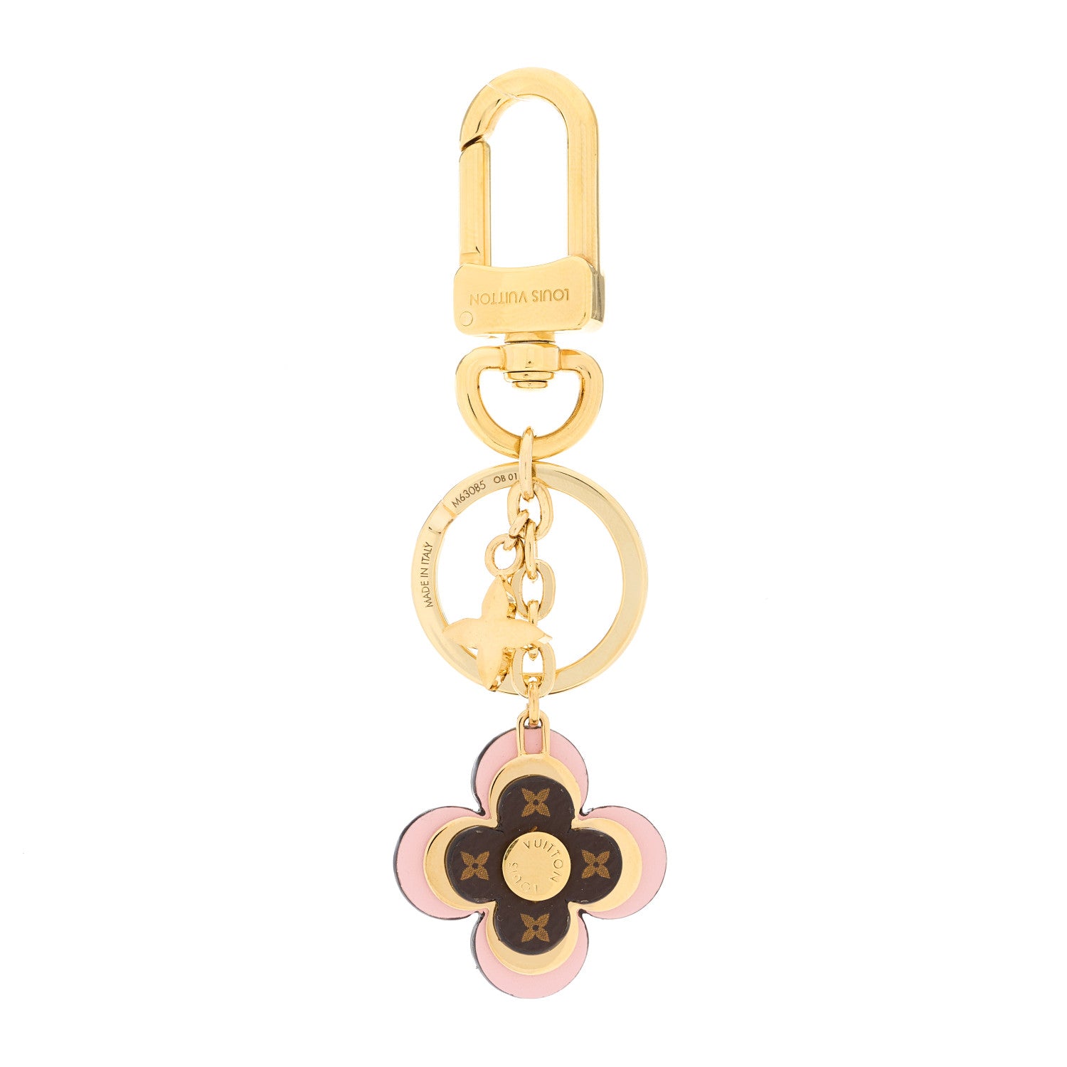 Louis Vuitton Monogram Blooming Flowers BB Bag Charm Key Holder Pink 1 of 3