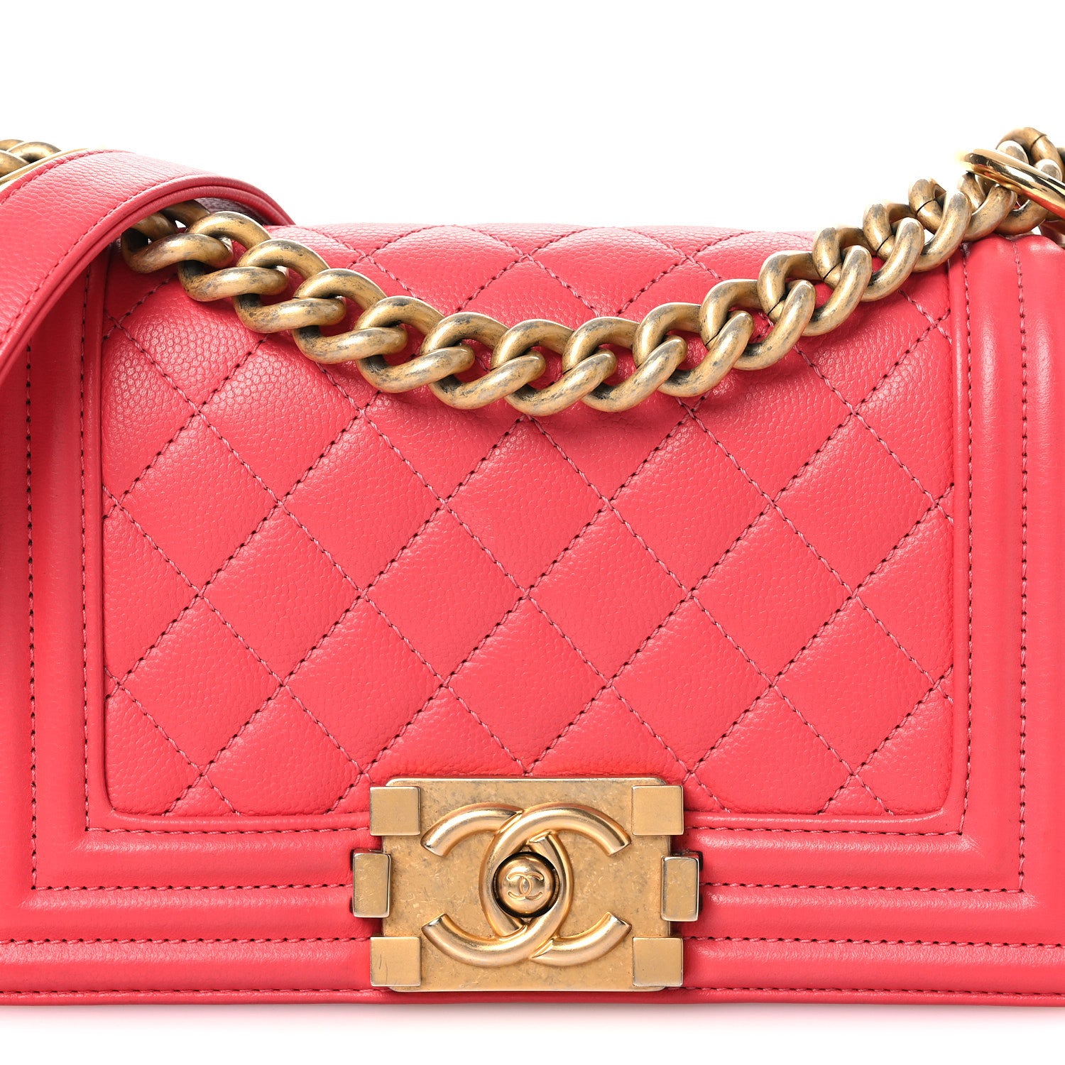 Chanel Caviar Quilted Small Boy Flap Pink 8 of 15