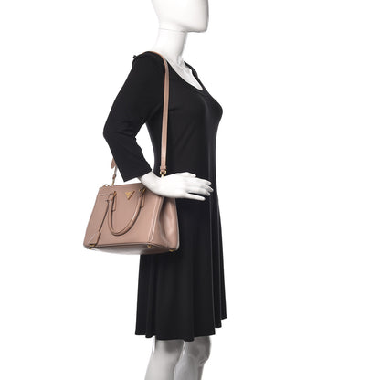 Prada Saffiano Small Galleria Double Zip Tote Cammeo 3 of 11