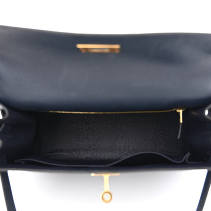 Hermes Epsom Kelly Sellier 28 Bleu Indigo 5 of 11