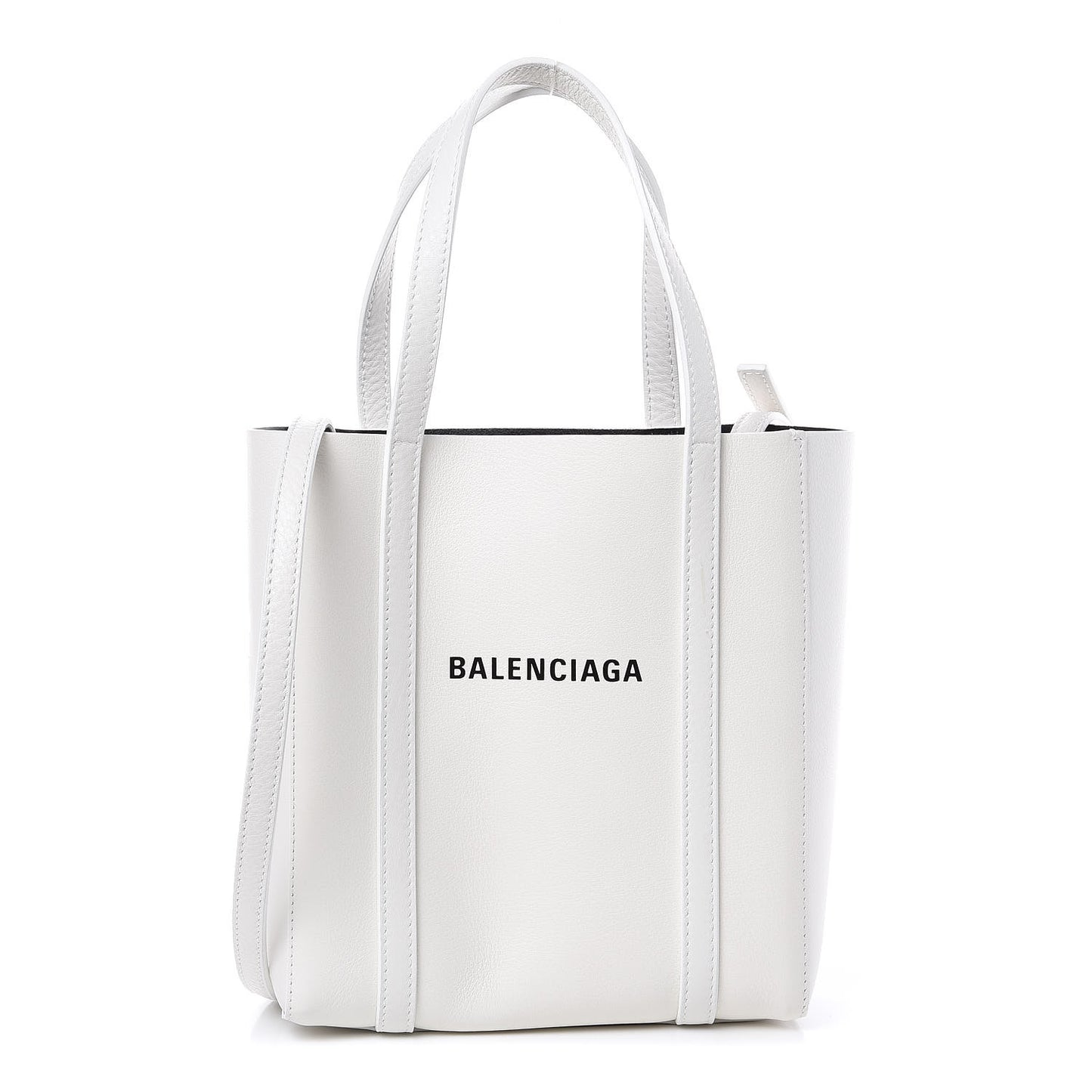 Smooth Calfskin Double Sided XXS Everyday Tote White Light Black