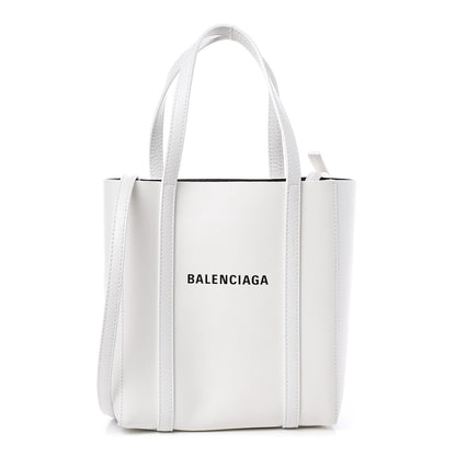 Balenciaga Smooth Calfskin Double Sided XXS Everyday Tote White Light Black 1 of 8