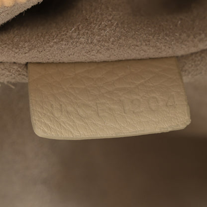 Celine Supple Calfskin Cuir Triomphe Small Heloise Shoulder Bag Limestone 7 of 13