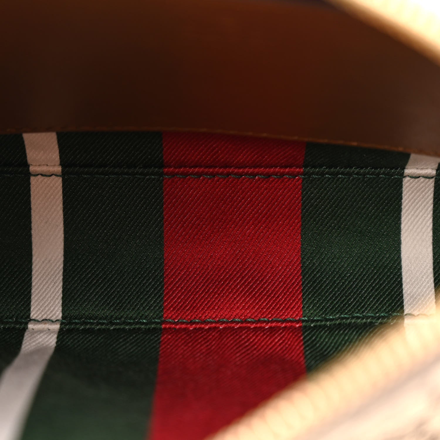 Gucci GG Supreme Monogram Textured Calfskin Small Emblem Shoulder Bag Beige Dark Brown 5 of 10