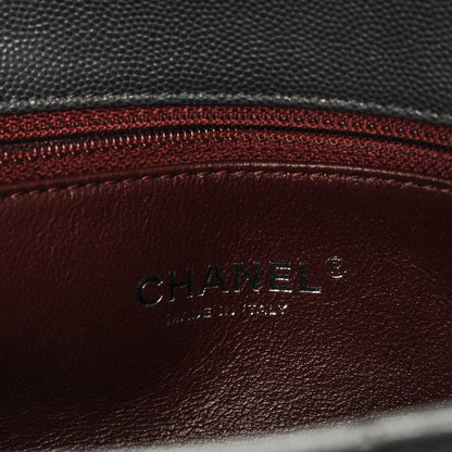 Chanel Caviar Lizard Quilted Medium Coco Handle Flap Grey 6 of 7