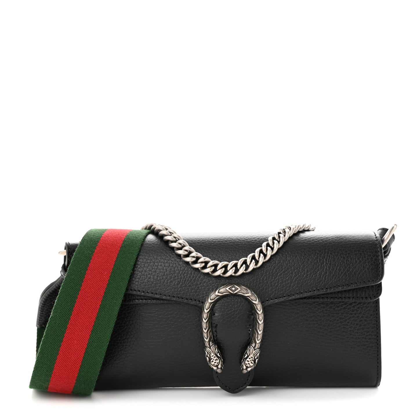 Dollar Calfskin Web Small Dionysus Crossbody Bag Black