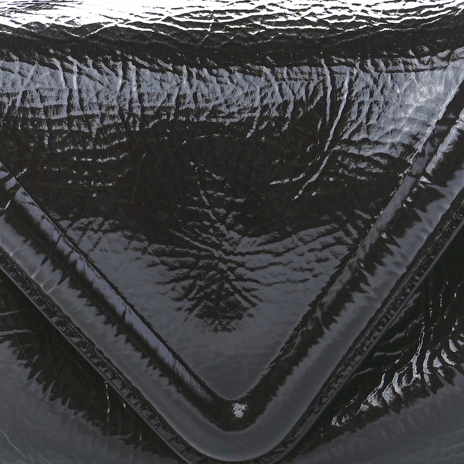 Bottega Veneta Patent Deerskin Small Beak Triangle Flap Shoulder Bag Fondant 6 of 9