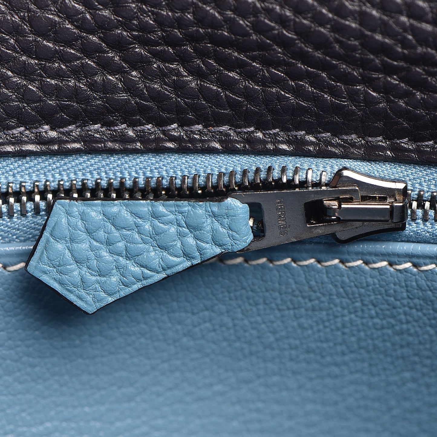 Togo Bi-Color Kelly Retourne 28 Indigo Blue Jean