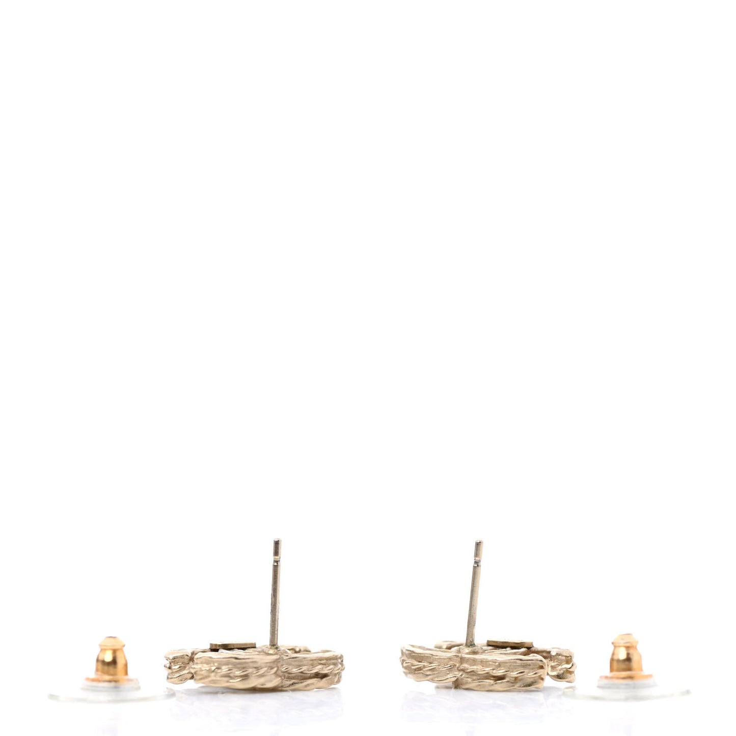 Crystal CC Rope Earrings Gold