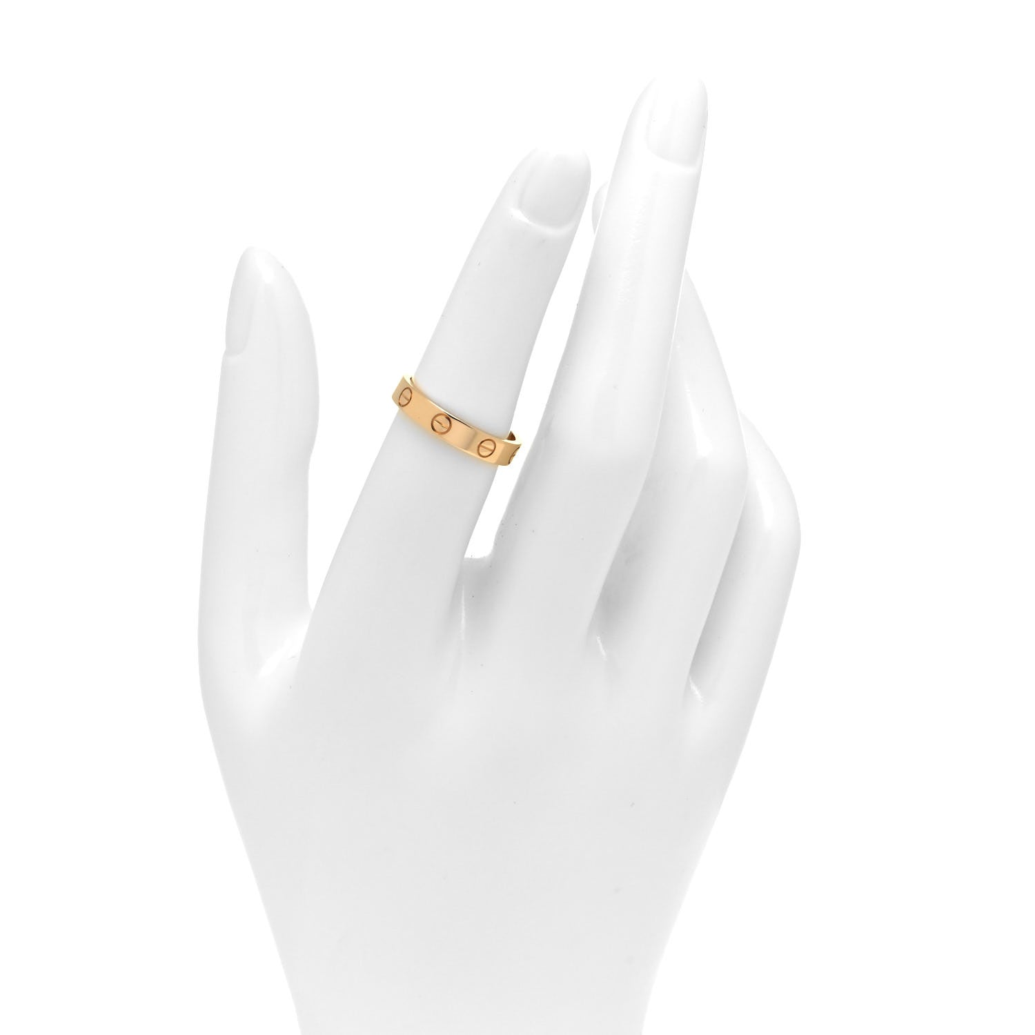 Cartier 18K Yellow Gold 3.5mm LOVE Wedding Band Ring 53 6.5 2 of 5