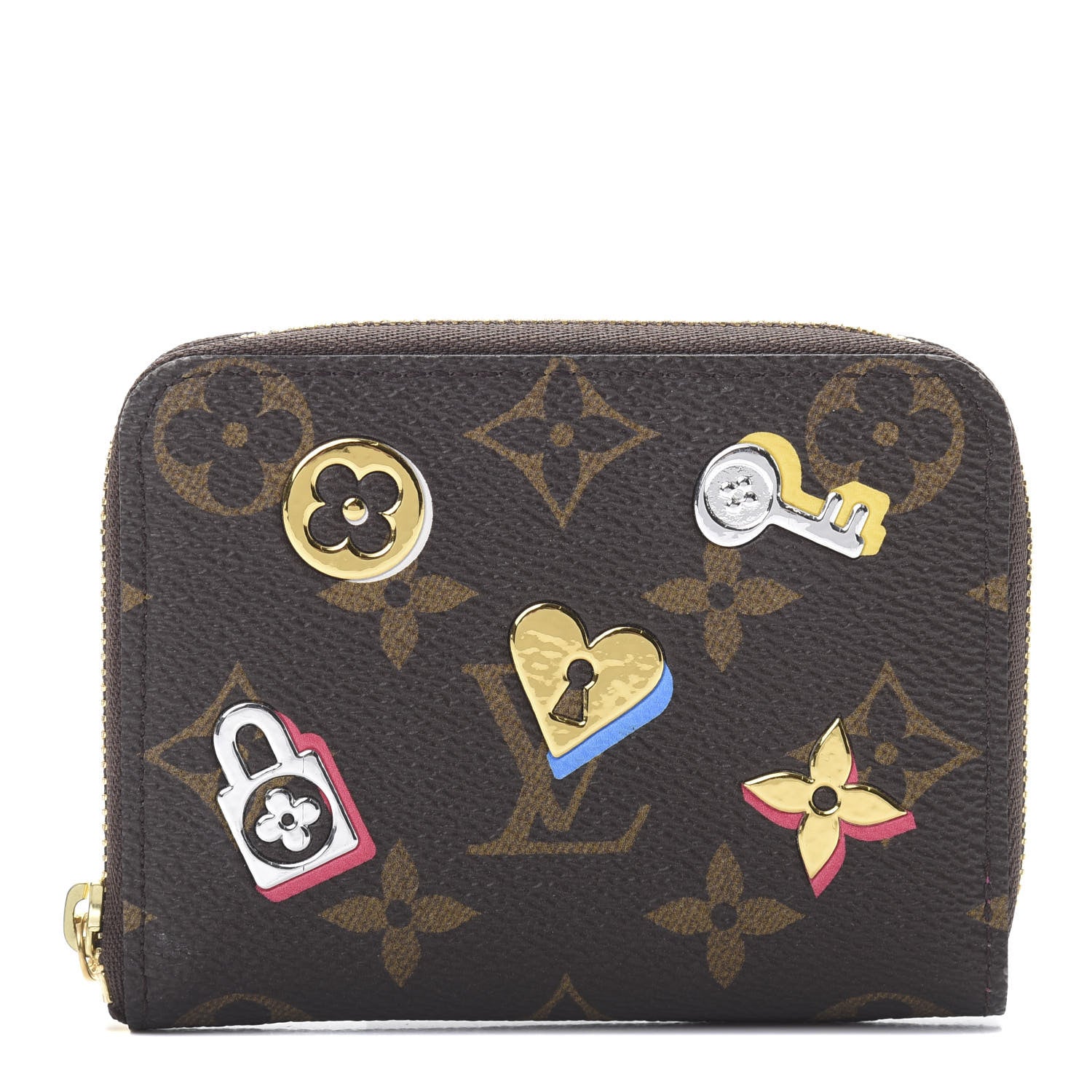 Louis Vuitton Monogram LV Love Lock Zippy Coin Purse 1 of 9