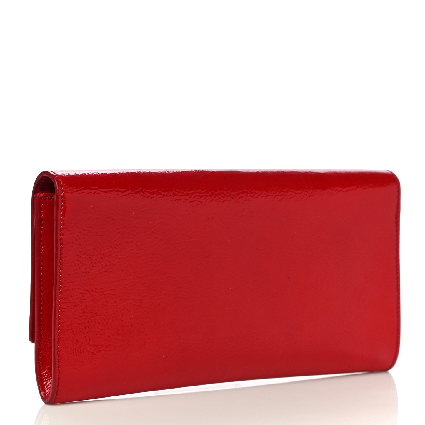 Textured Patent Small Belle De Jour Clutch Red