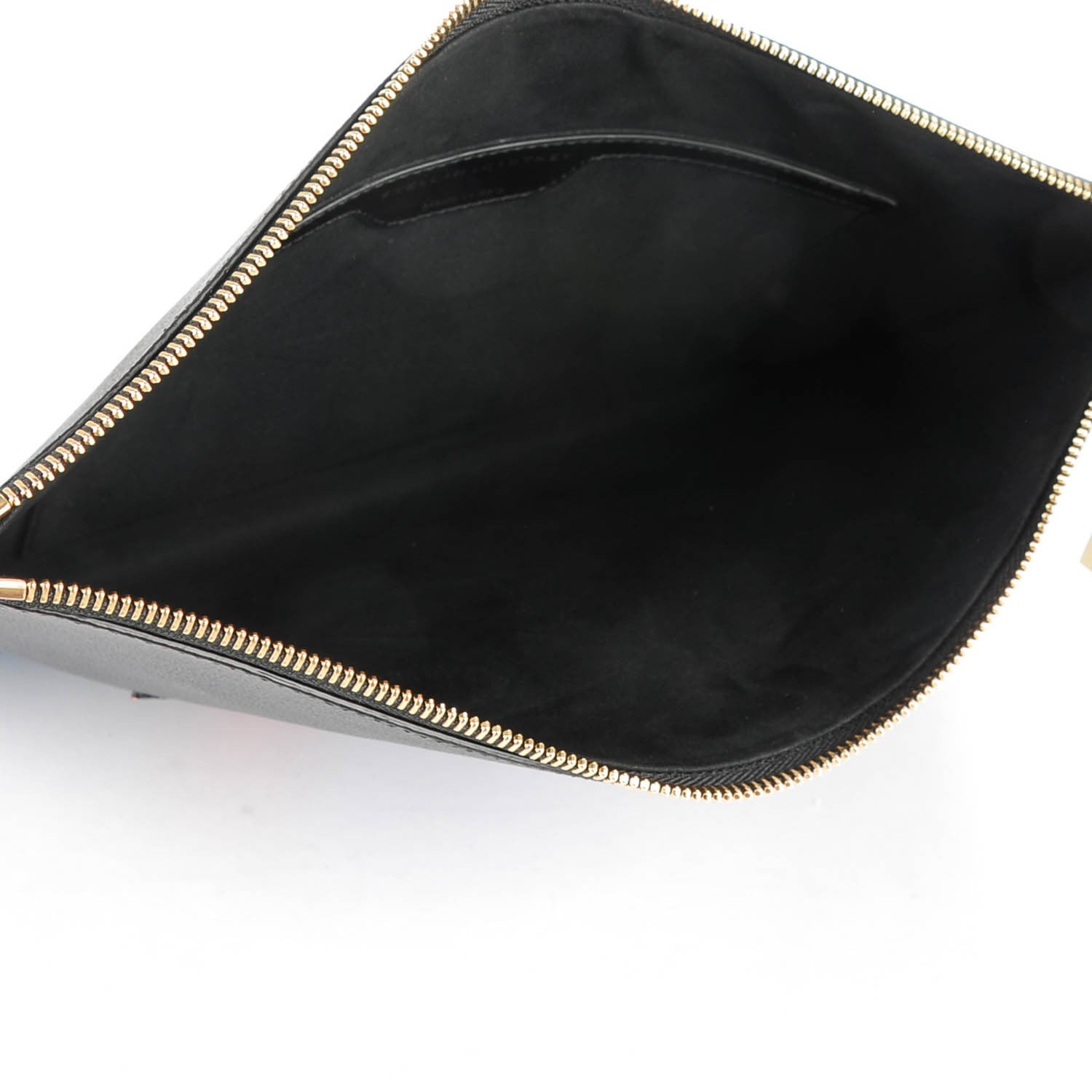 Stella McCartney Faux Leather Superstellaheroes Zipped Clutch Black Blue 5 of 8