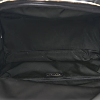 Chanel Nylon Calfskin Quilted Coco Neige Printed Convertible Duffle Backpack Black 4 of 9