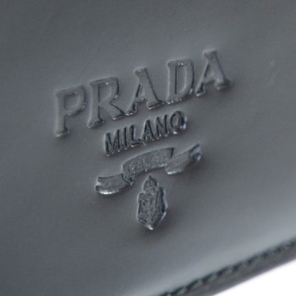 Prada Spazzolato Checkbook Cover Wallet Black 3 of 7