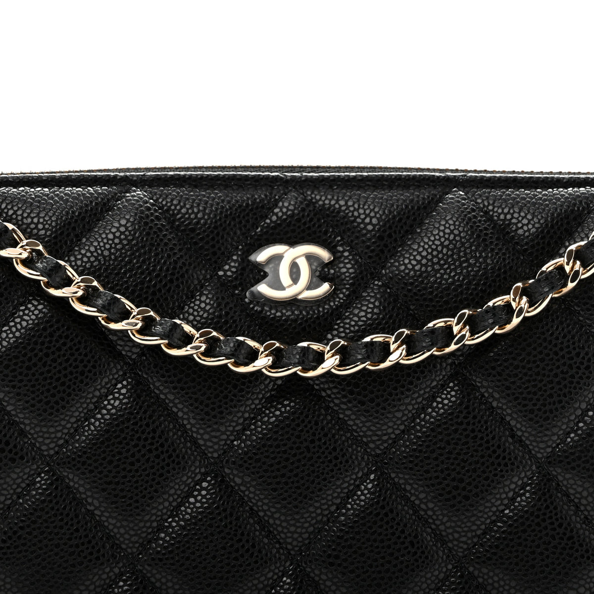 Chanel Caviar Quilted Purse With Chain Black 5 of 11