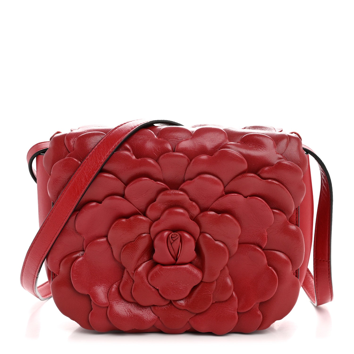 Valentino Garavani Nappa Atelier 03 Rose Edition Small Flap Crossbody Bag Cerise 1 of 15