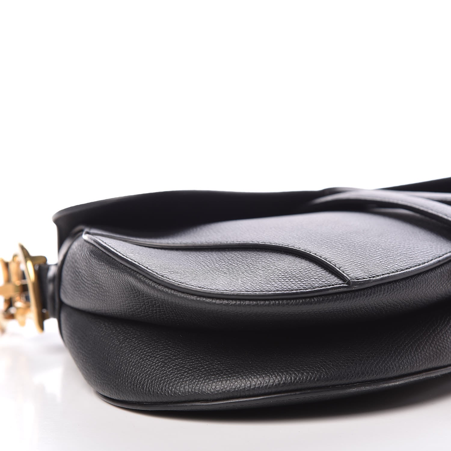 Christian Dior Grained Calfskin Saddle Bag Black 8 of 12