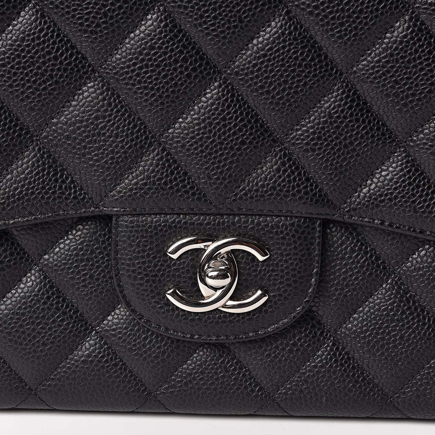 Caviar Quilted Jumbo Single Flap Black