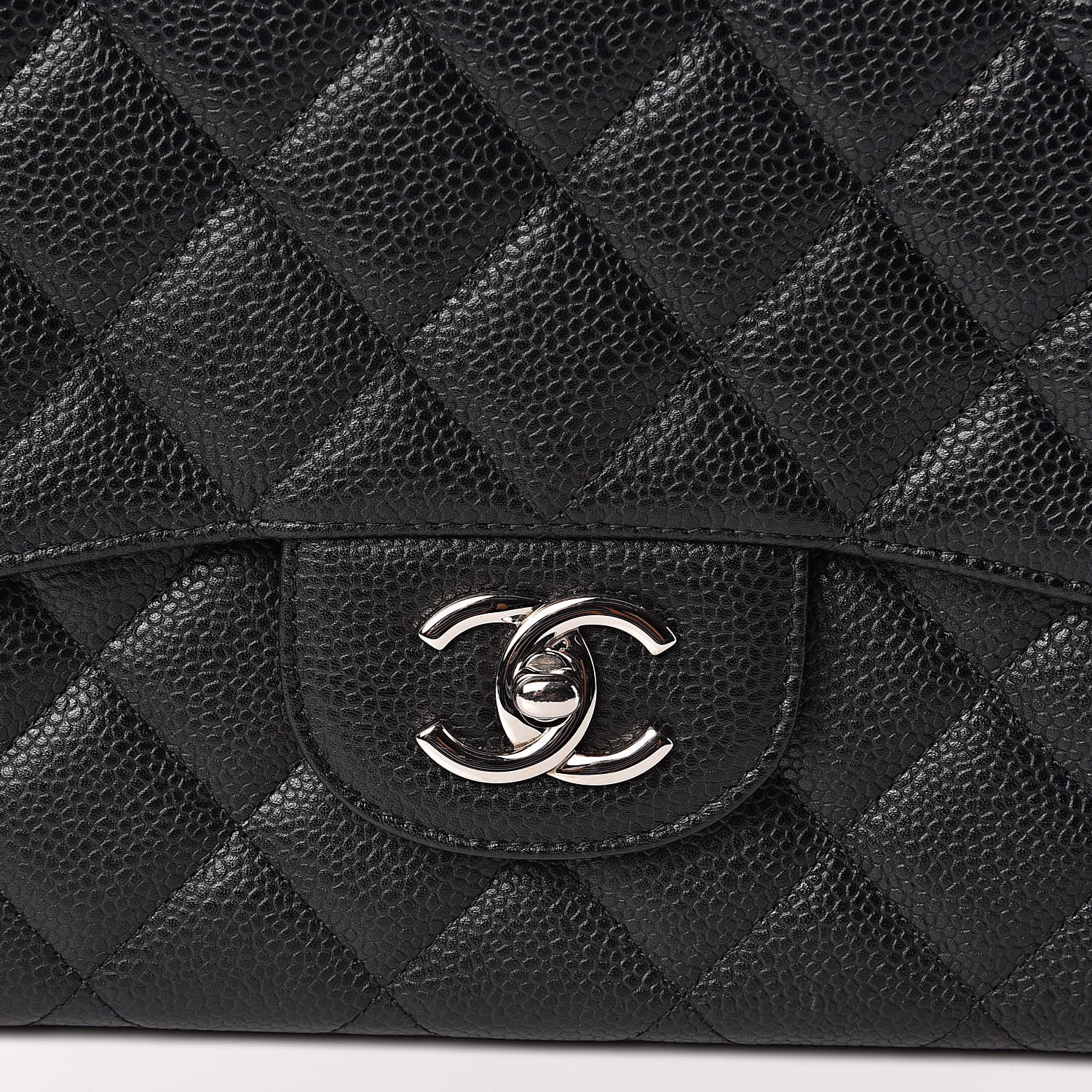 Chanel Caviar Quilted Jumbo Single Flap Black 11 of 12