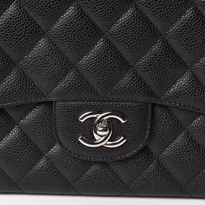Chanel Caviar Quilted Jumbo Single Flap Black 11 of 12