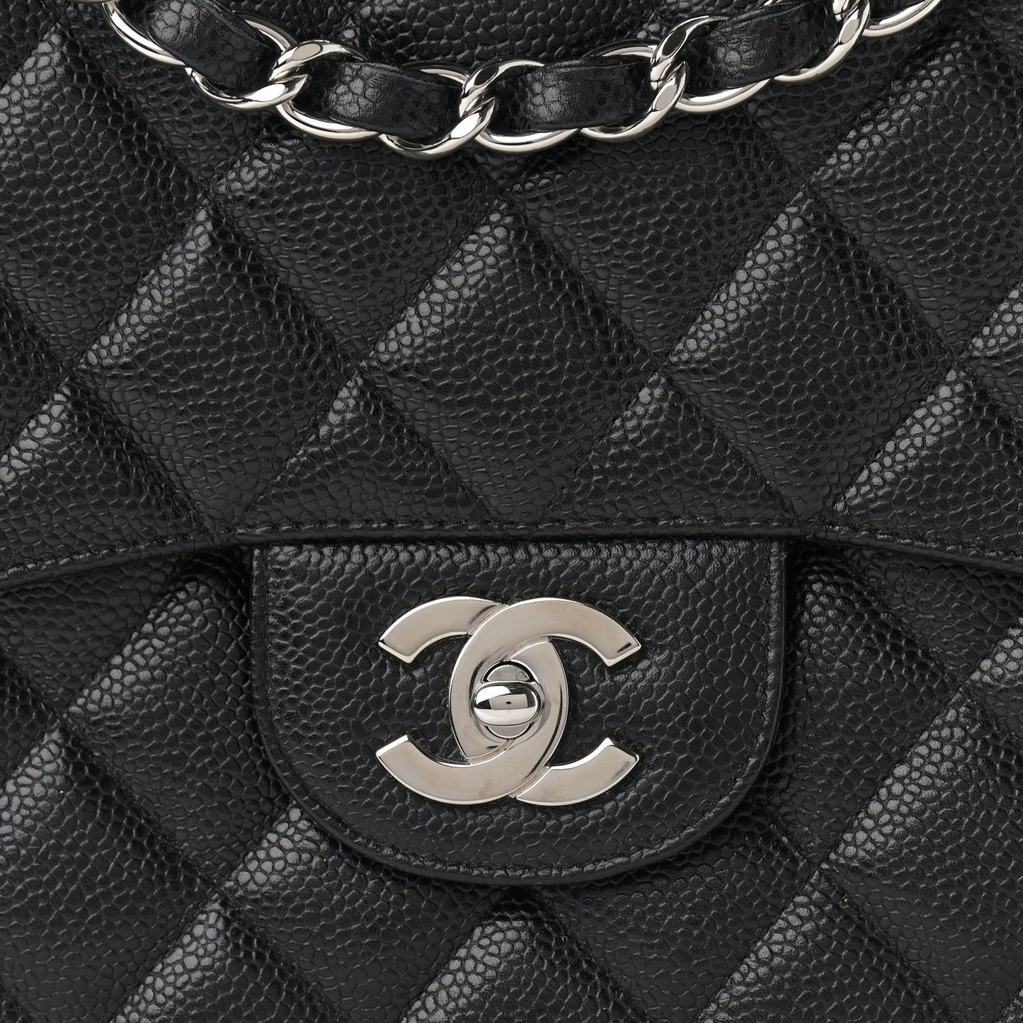 Caviar Quilted Jumbo Single Flap Black
